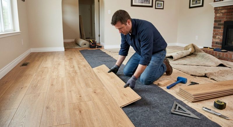 Laminate Floor Remodeling in Acton, MA
