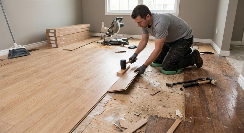 Plank Laminate Installation in Acton, MA