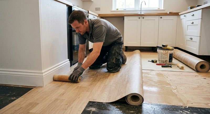 Sheet Linoleum Installation in Chelmsford, MA