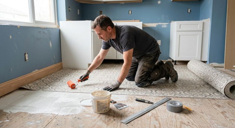 Sheet Linoleum Installation in Lancaster, MA