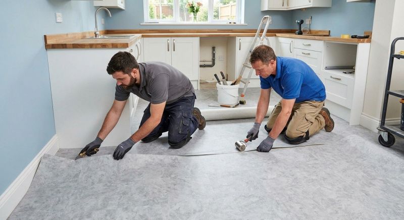 Sheet Linoleum Installation in Westwood, MA